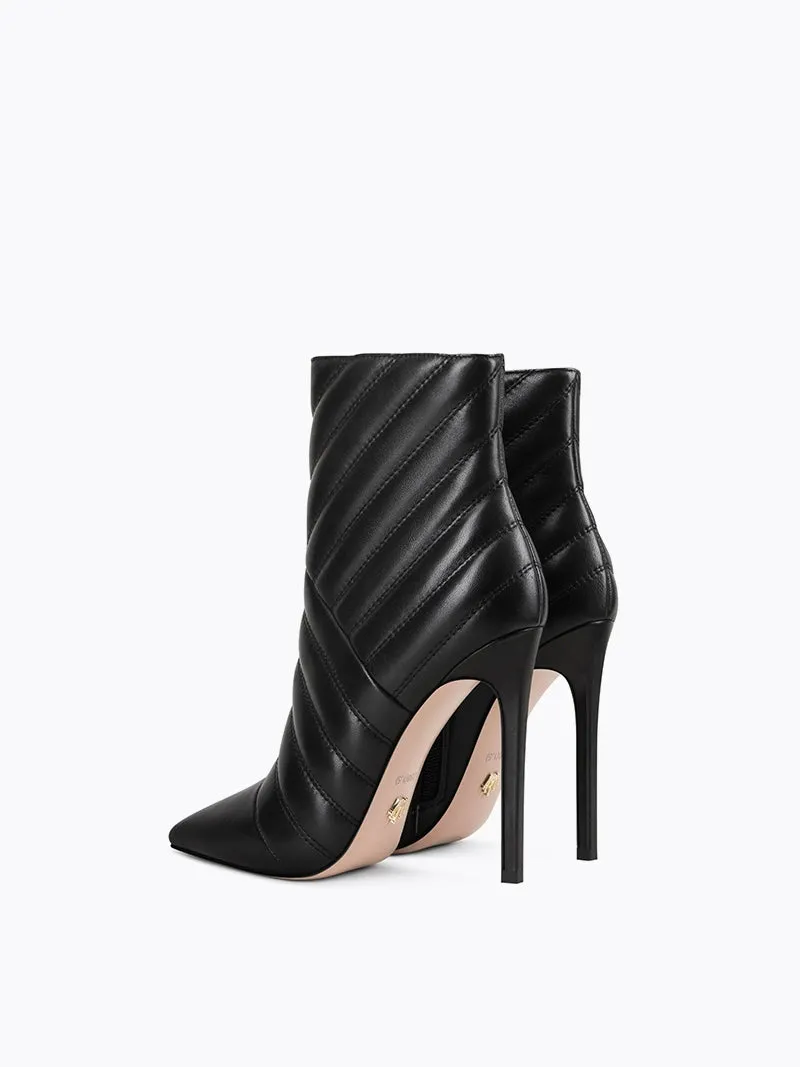 Fabfei pointed toe black high-heeled boots - Iloa