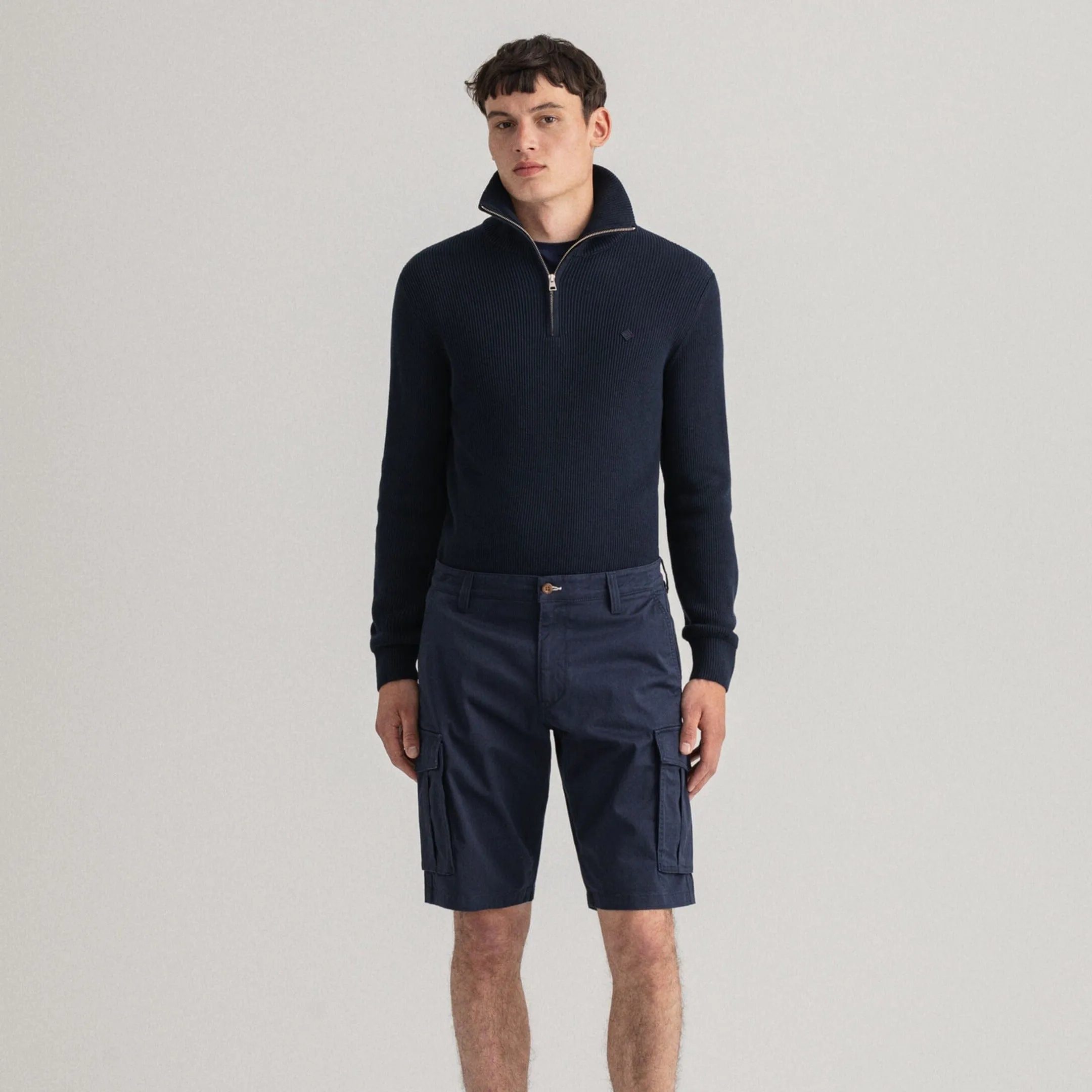 GANT Relaxed Fit Twill Cargo Shorts Marine