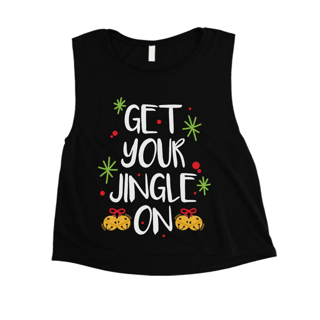 Get Your Jingle On Womens Crop Top