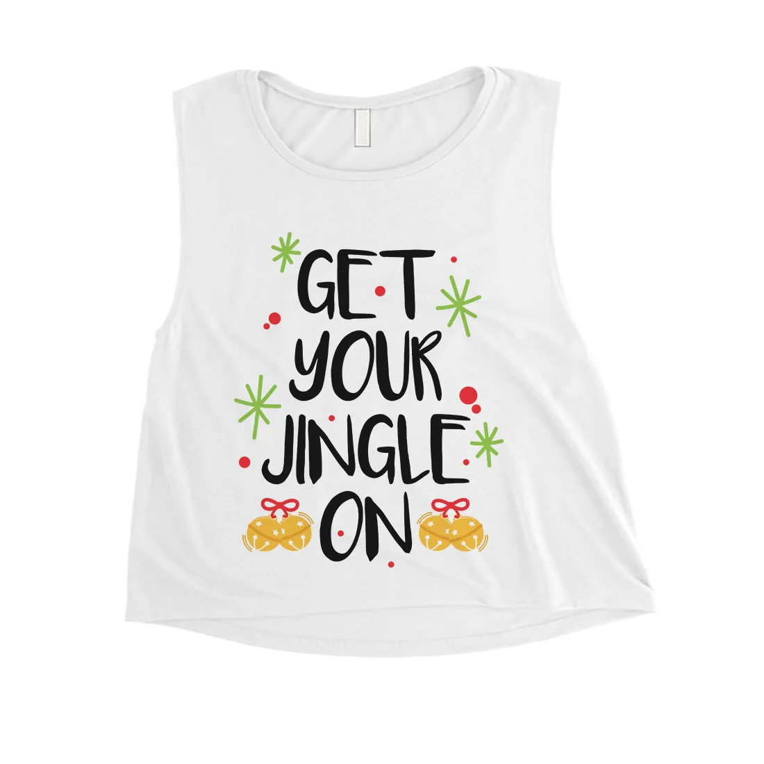 Get Your Jingle On Womens Crop Top