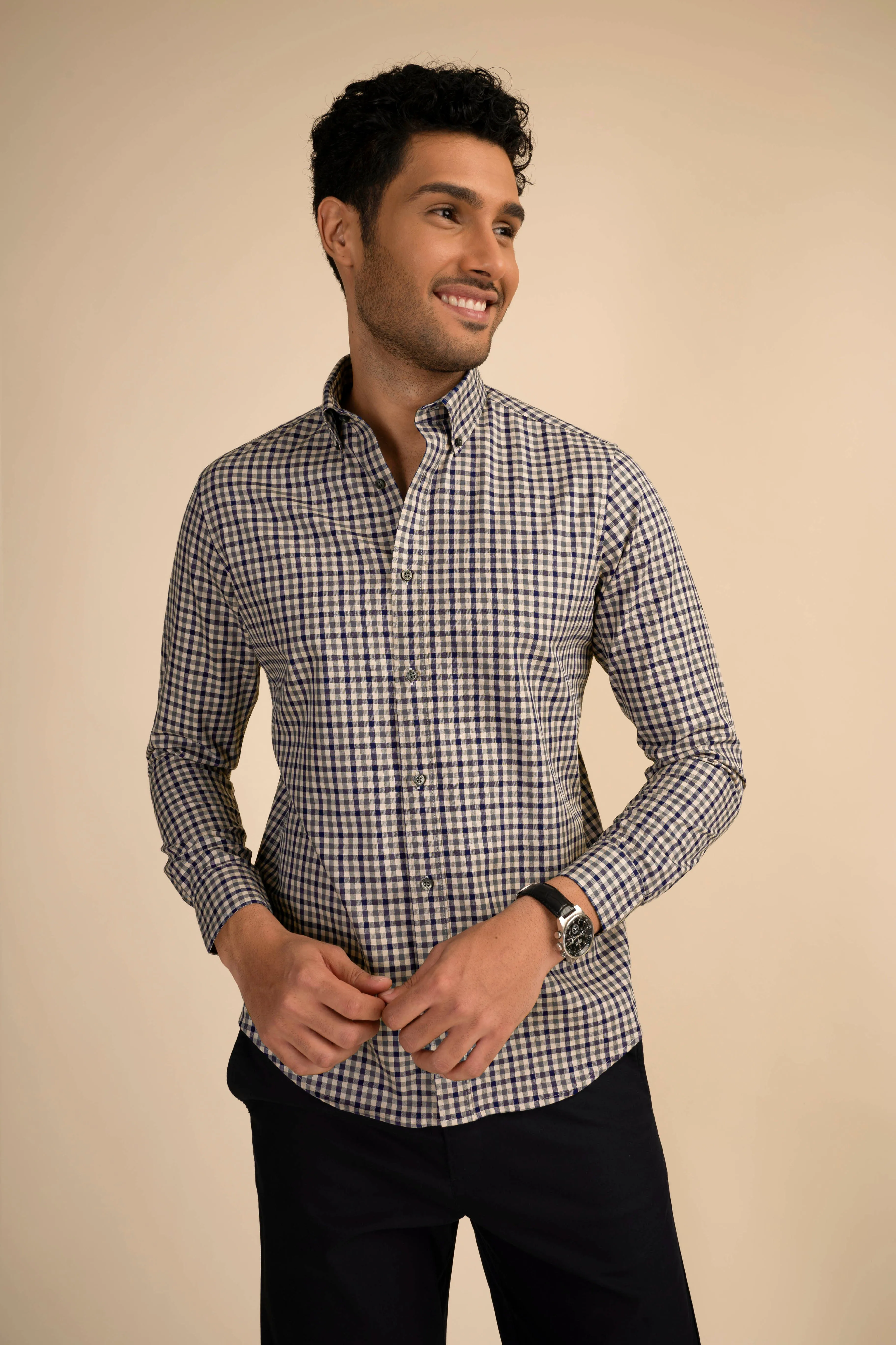 Gingham Button - Down Shirt