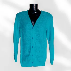 Graminarts Handmade Woolen Knitted Beautiful  sky blue Color Cardigan For Women