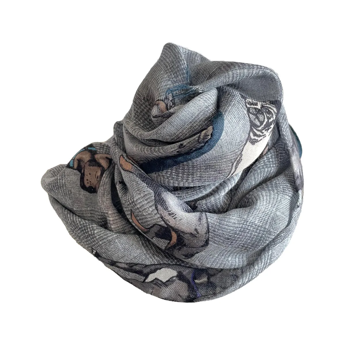 Grey Dog Design printed cashmere scarf