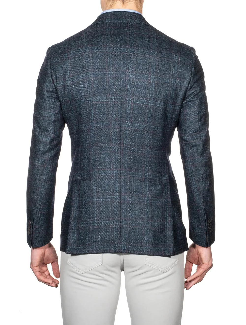 Half Lined Check Jacket Blue