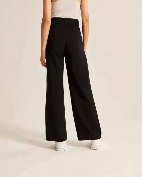 High-Waisted Wide-Legged Trousers