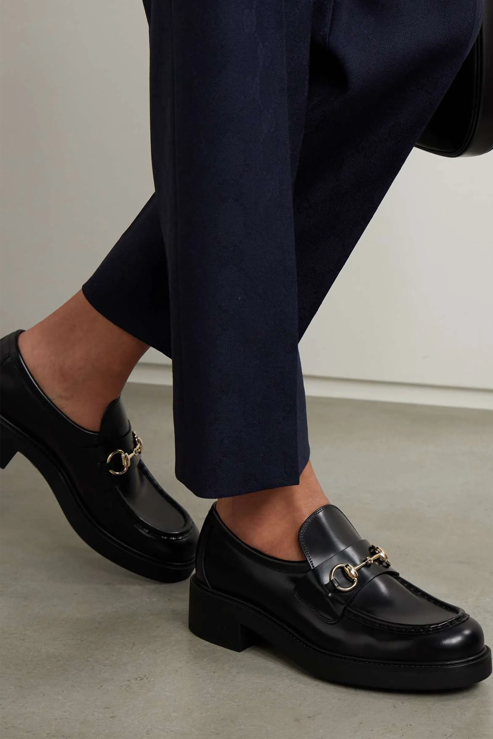 Horsebit-Embellished Leather Loafers