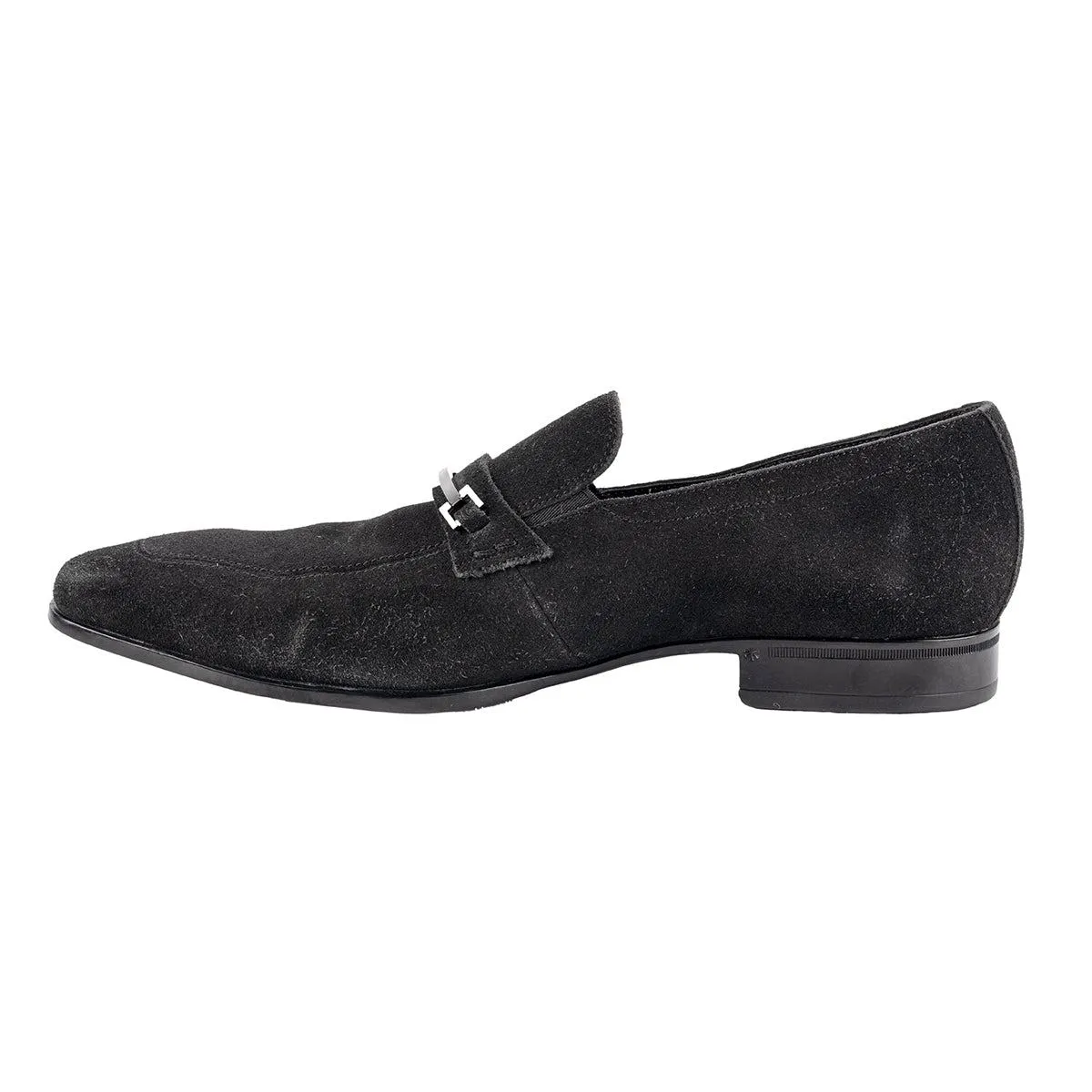 Hugo Boss Varimo Formal Slip Ons Suede Black Colour For Men