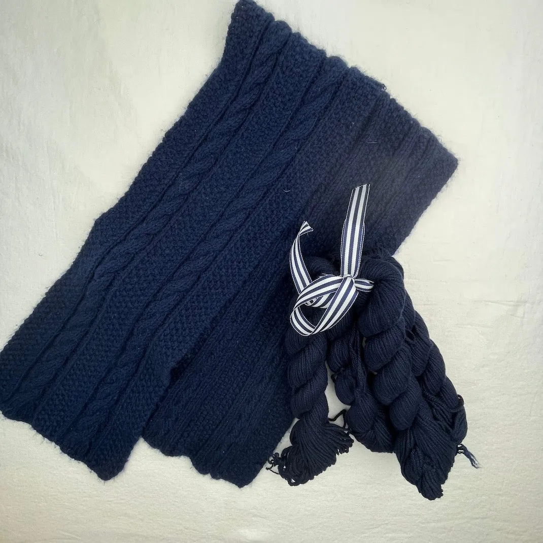 Jade Sapphire Cashmere Scarf Knitting Kit | Jade Sapphire 8 Ply Mongolian Cashmere & Knitting Pattern