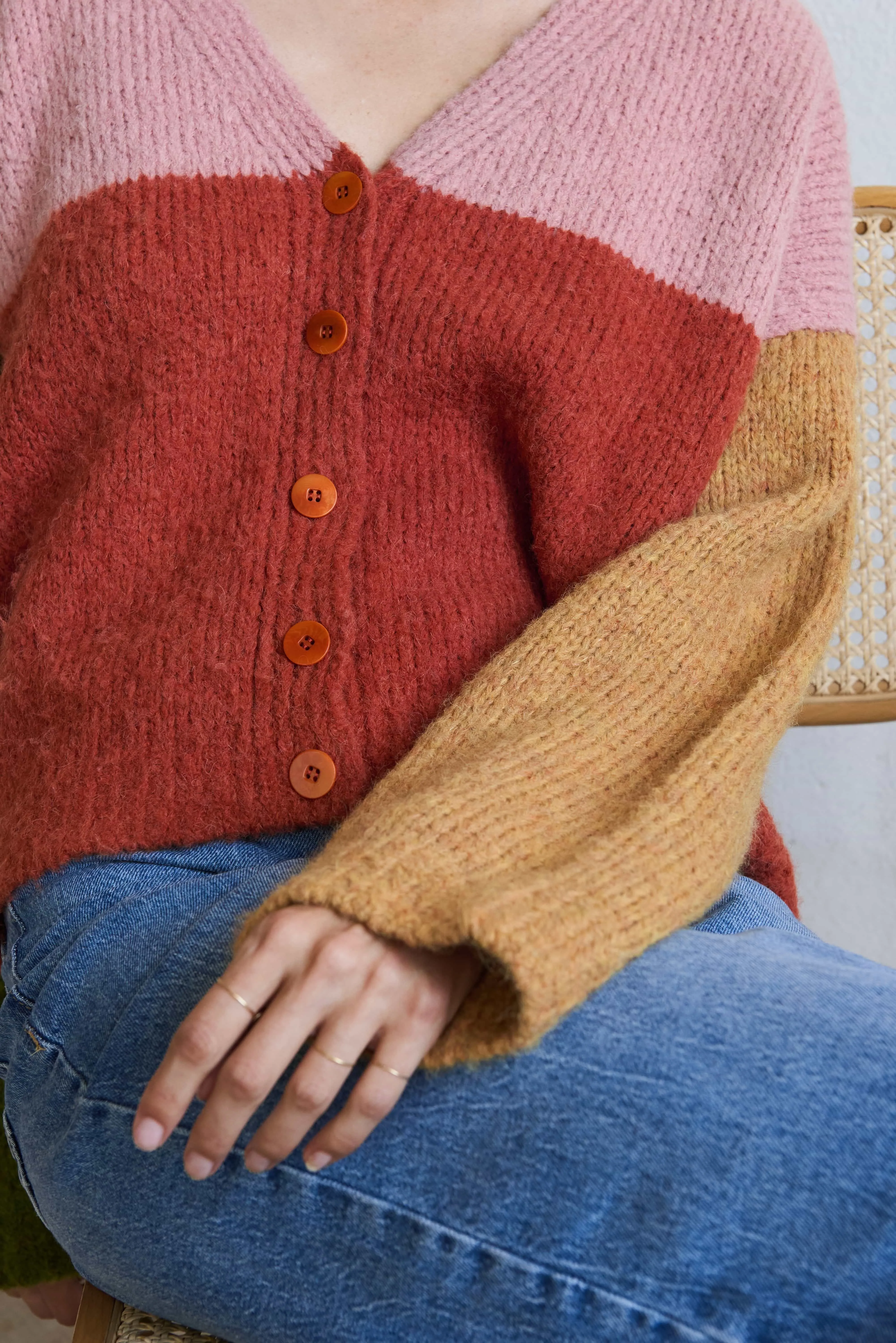 knit cardigan - delta - terra colors