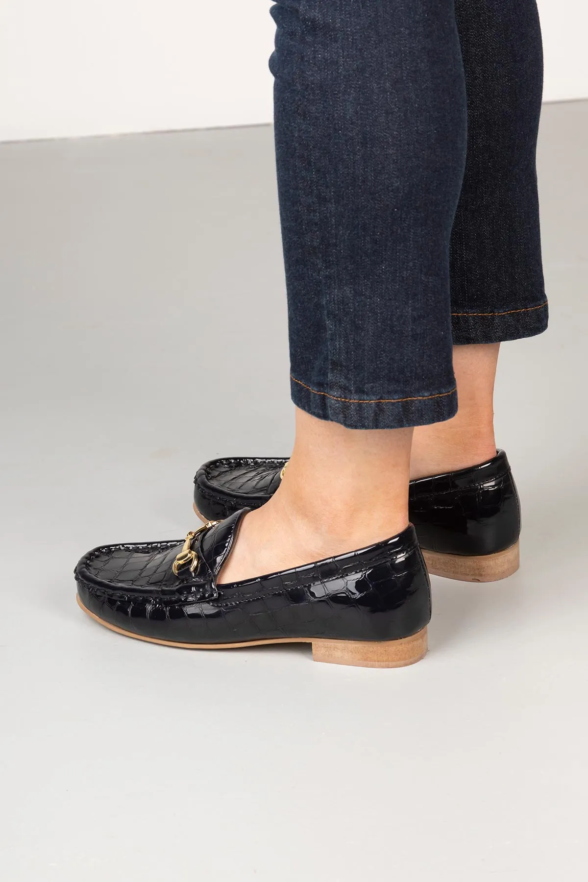 Ladies Snaffle Patent Loafers - Wrelton