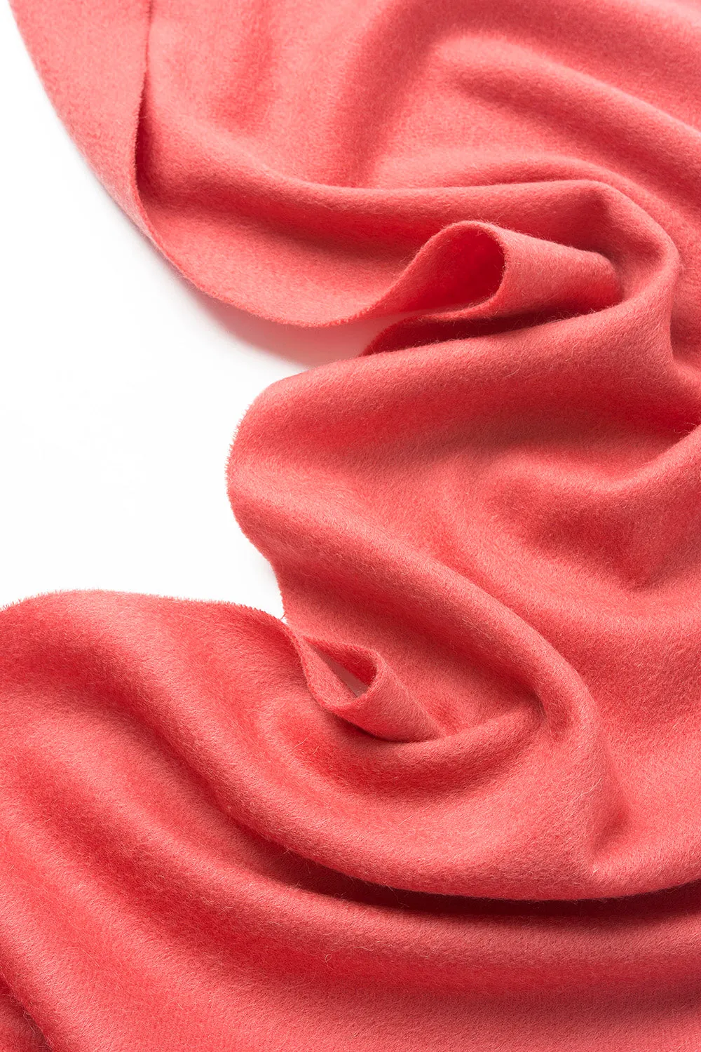 Lambswool Scarf Woven Plain Lobster