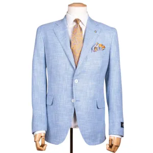 Light Blue "Natural Soft" Wool and Silk Jacket