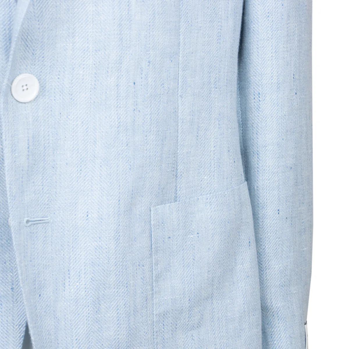 Light Blue Twill Linen & Wool ‘’Jacket In The Box’’