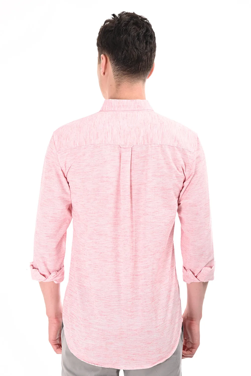 Light Red Lenin Semi Formal Shirt