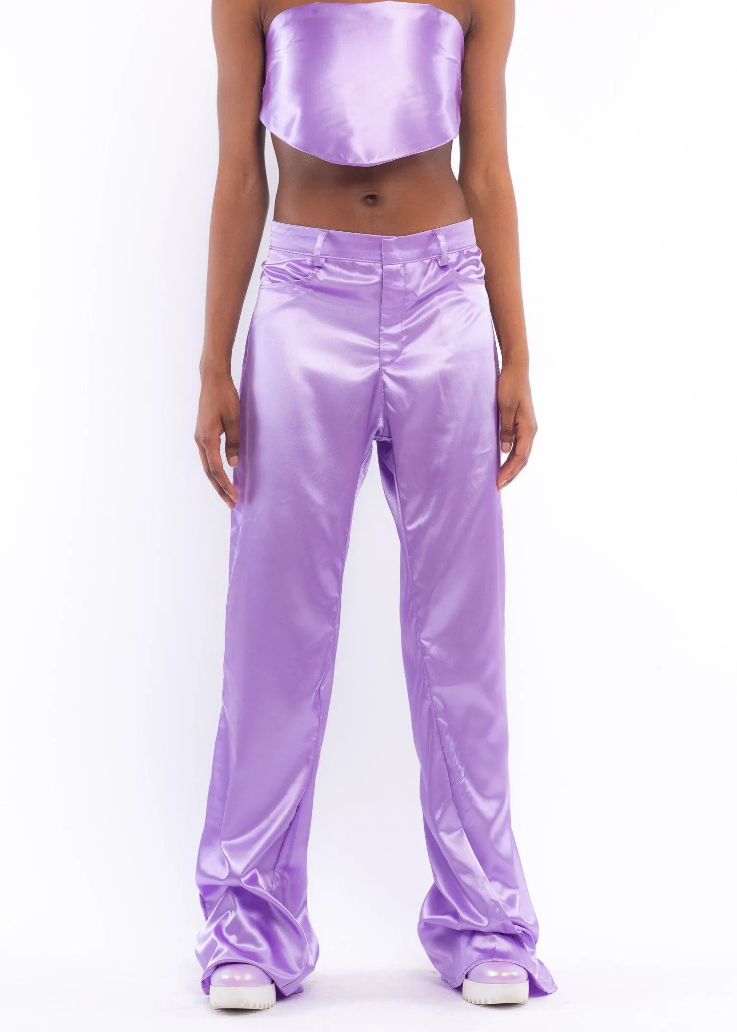 Lilac Silk Babe Crop