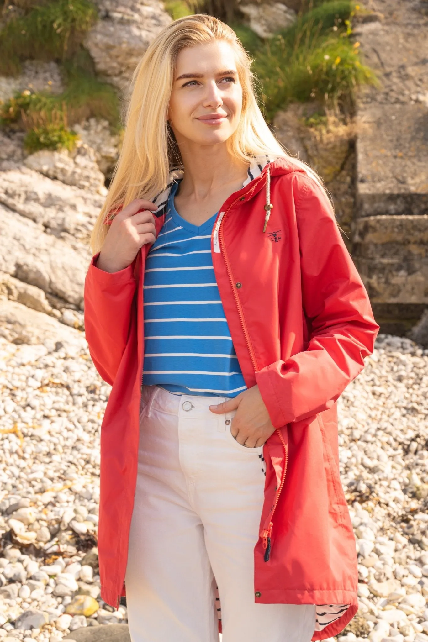 Long Beachcomber Jacket - Poppy