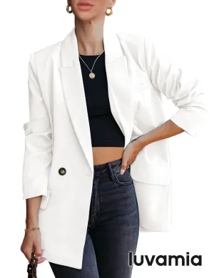 luvamia Blazer Jackets for Women Work Casual Office Long Sleeve Fashion Dressy Business Outfits