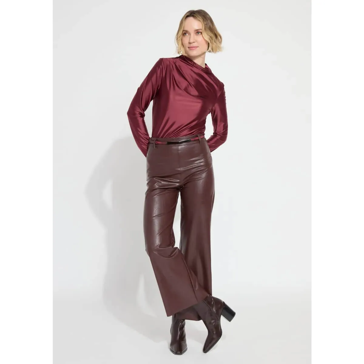 Lysse Vegan Leather Wide Leg Pant