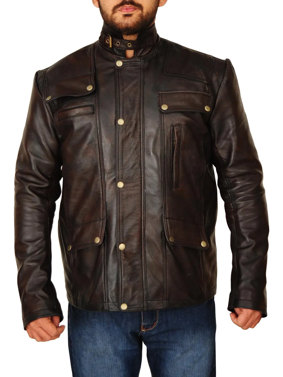 Men's Brown Leather Jacket