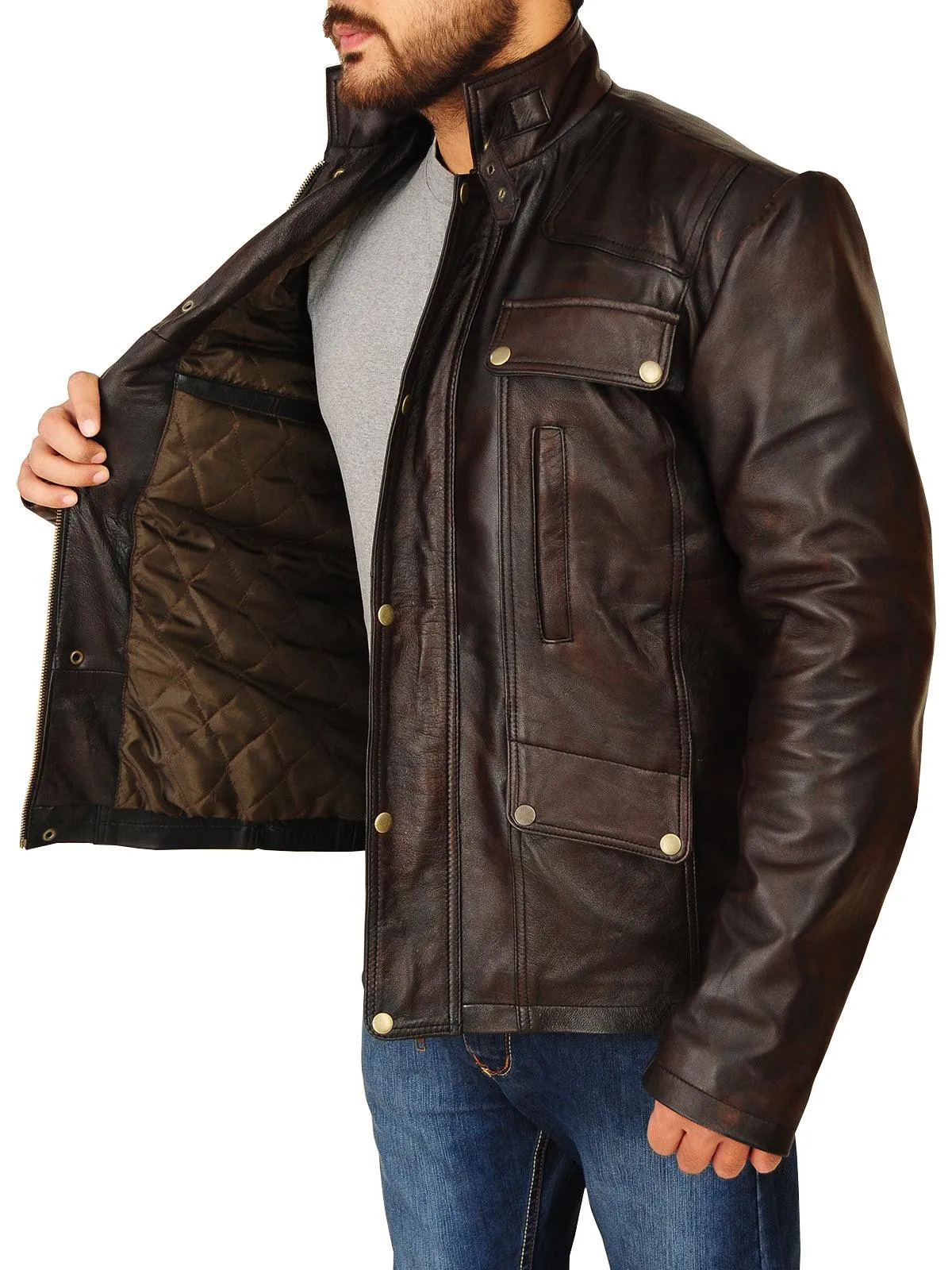 Men's Brown Leather Jacket