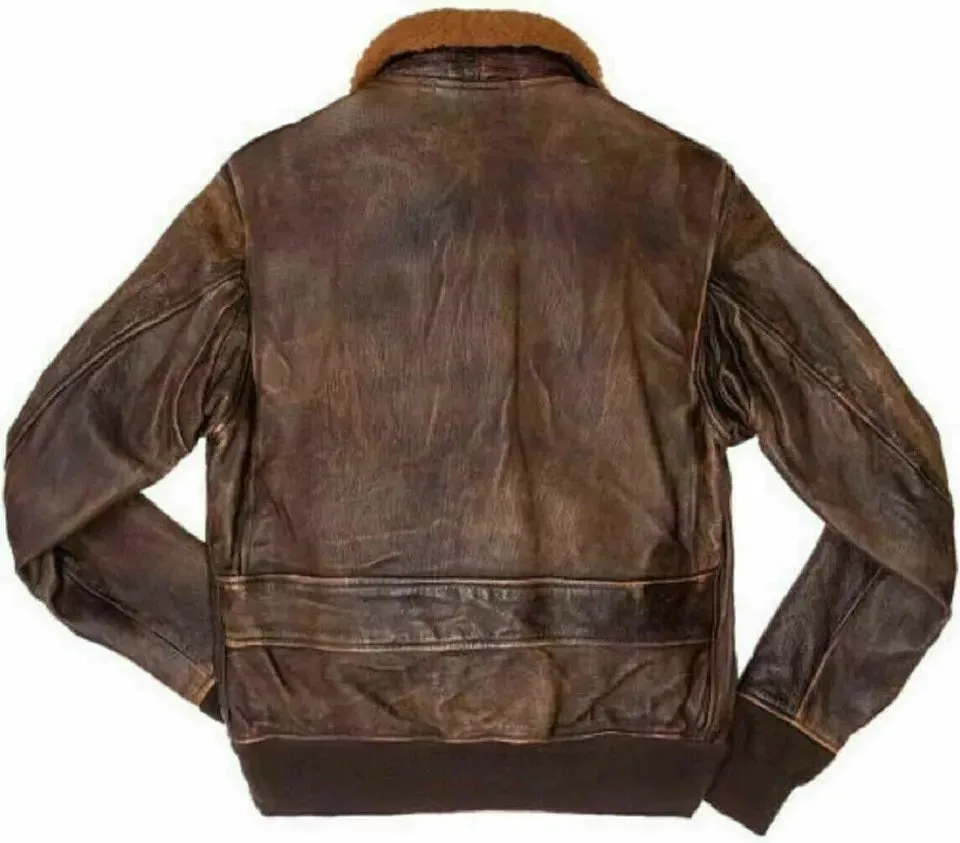 Men's Leather Jacket Aviator A-2 G1 Style