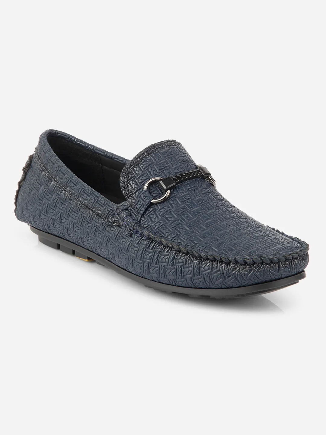 Men's Navy Saddle Trim Loafer (IX4104)