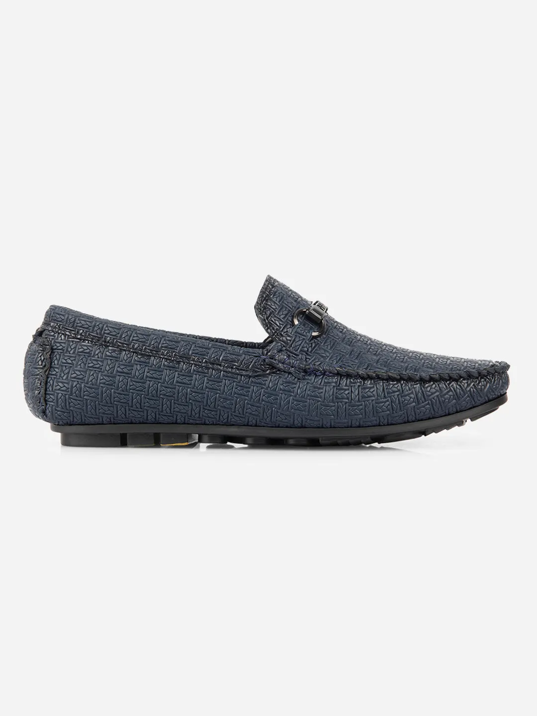 Men's Navy Saddle Trim Loafer (IX4104)