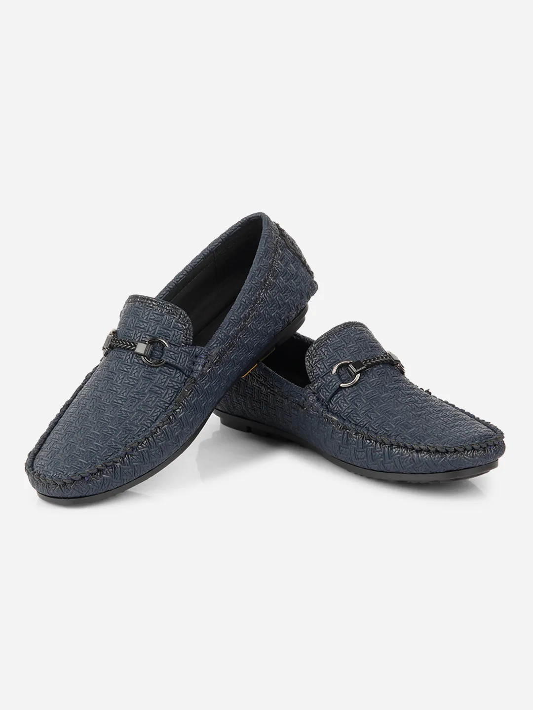 Men's Navy Saddle Trim Loafer (IX4104)