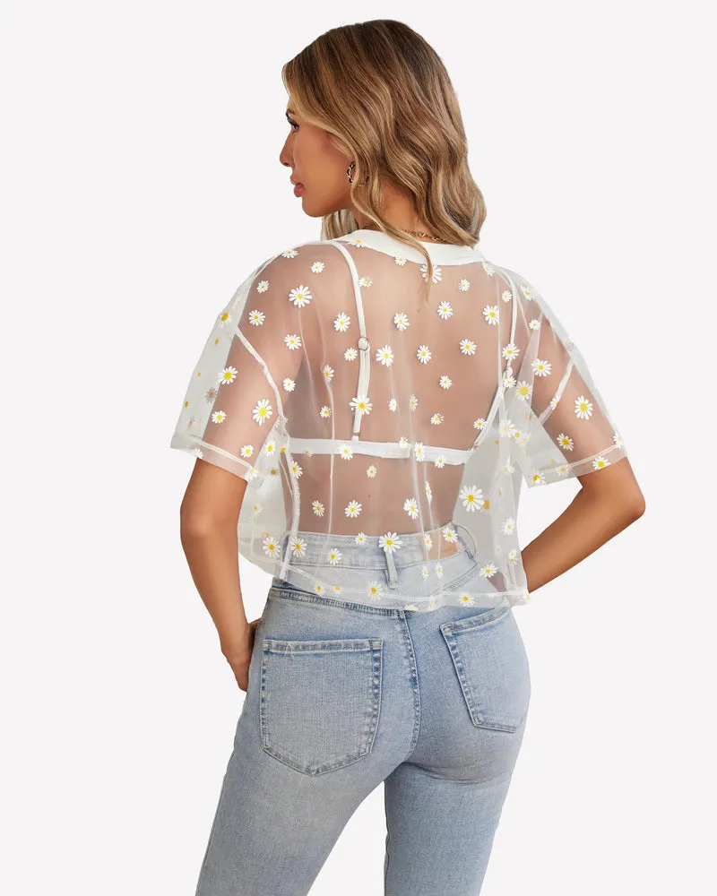 Mesh Tops See Through Shirts