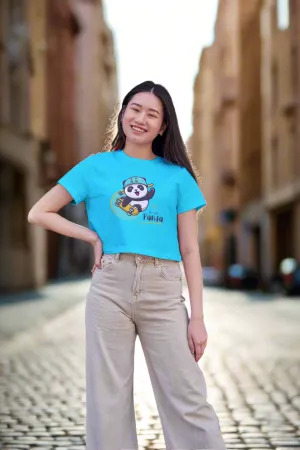 Modern Cute Panda Crop Top for Women