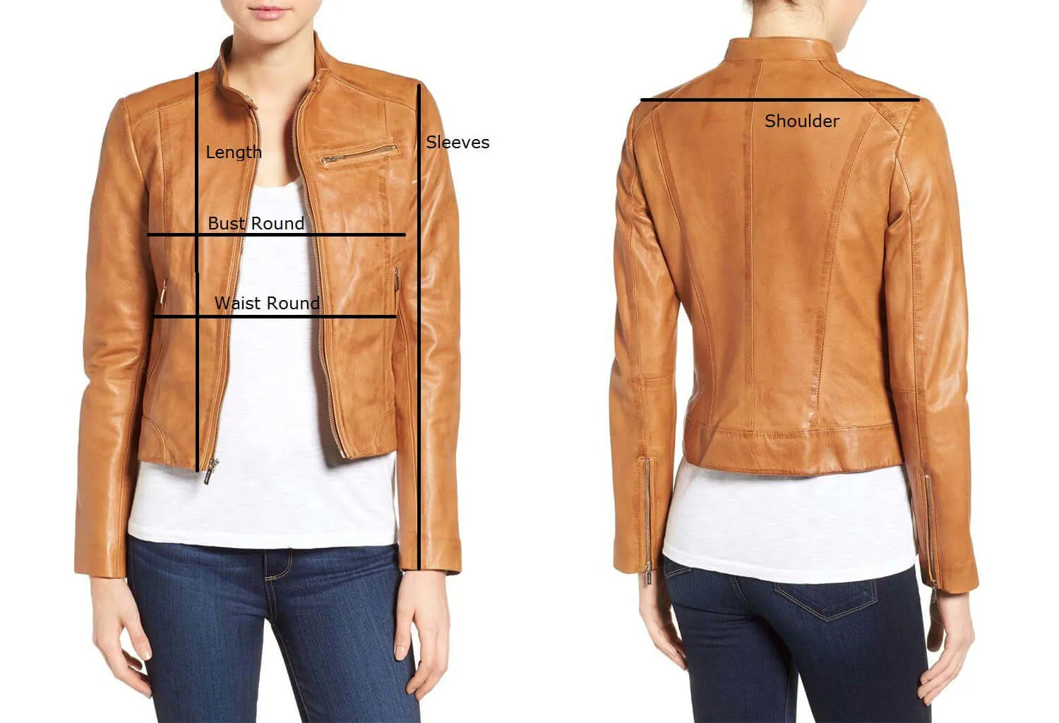 New Stylish Celebrity Leather Brown Jacket For Women, Ladies Leather  Jacket