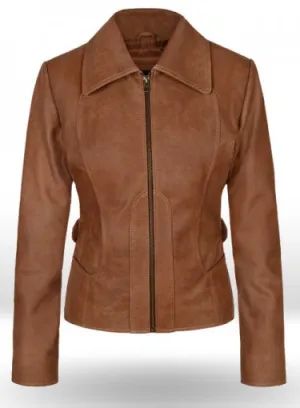 New Stylish Celebrity Leather Brown Jacket For Women, Ladies Leather  Jacket