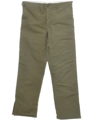 Olive Green Classic Khakis - W34 L30