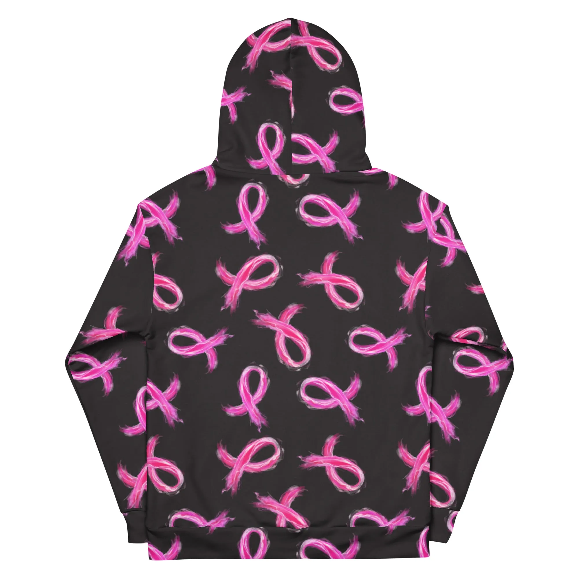 Painted Pink Ribbon Recycled Hoodie