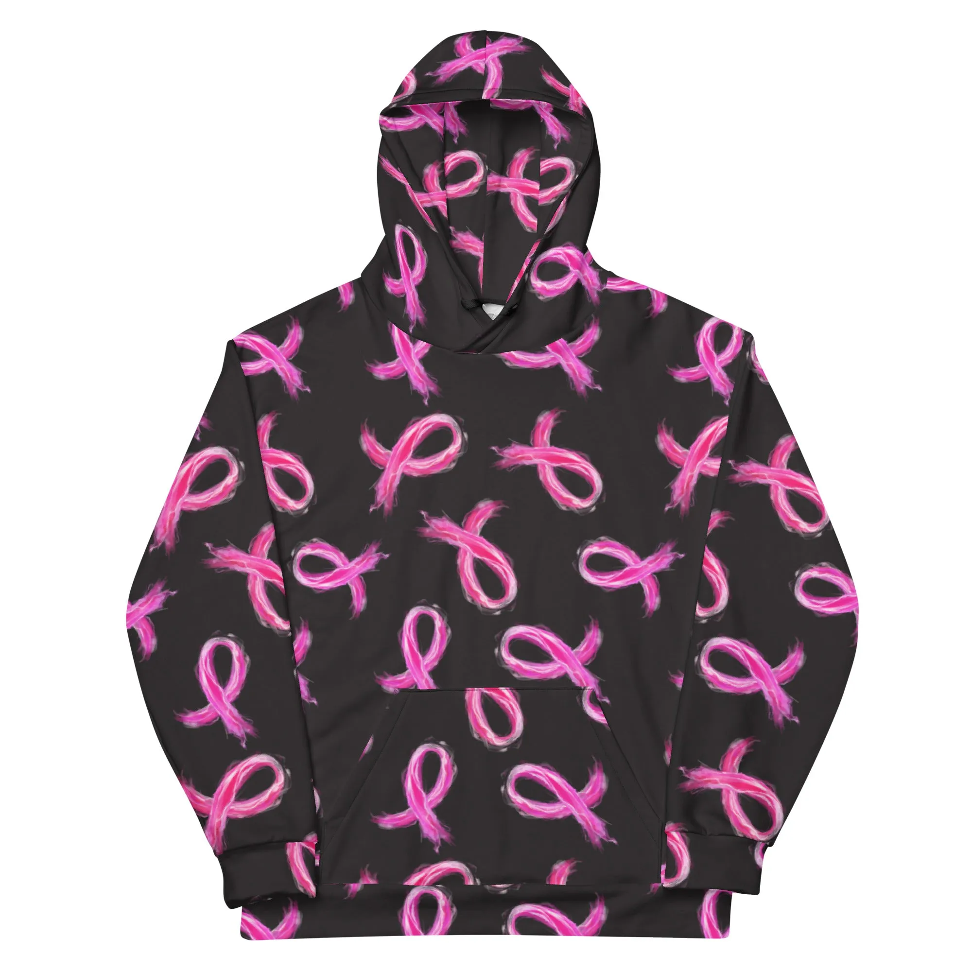 Painted Pink Ribbon Recycled Hoodie