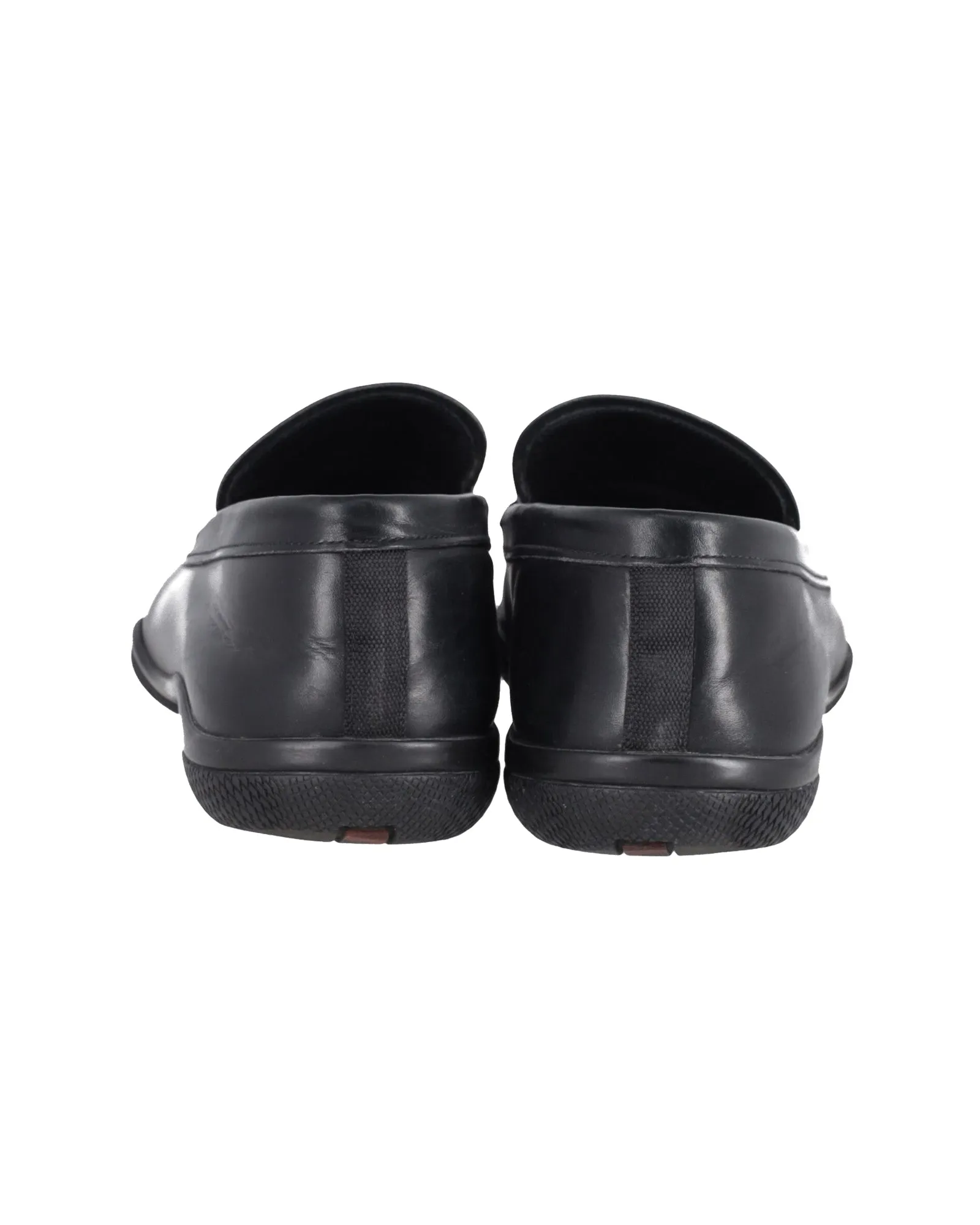 Prada Sports Slip On Loafers in Black Leather