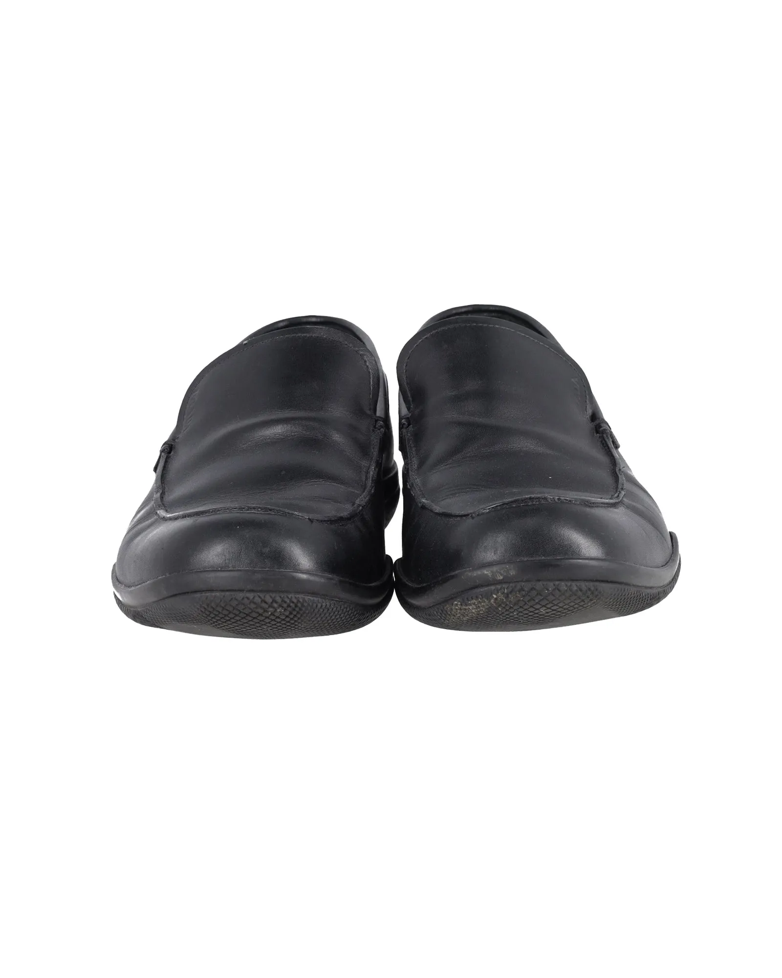 Prada Sports Slip On Loafers in Black Leather