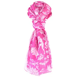 Printed Modal Cashmere Scarf in Fuchsia Provencal