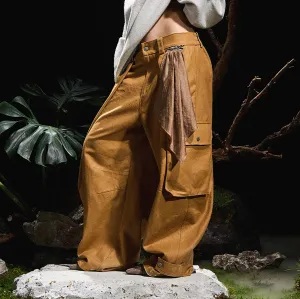 Scarf Cargo Wide Leg Pants