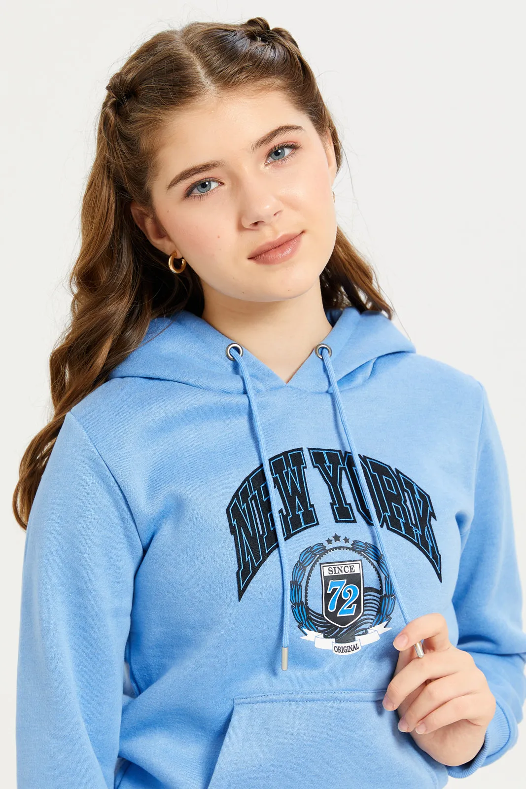 Senior Girls Blue Hooded Sweatshirt