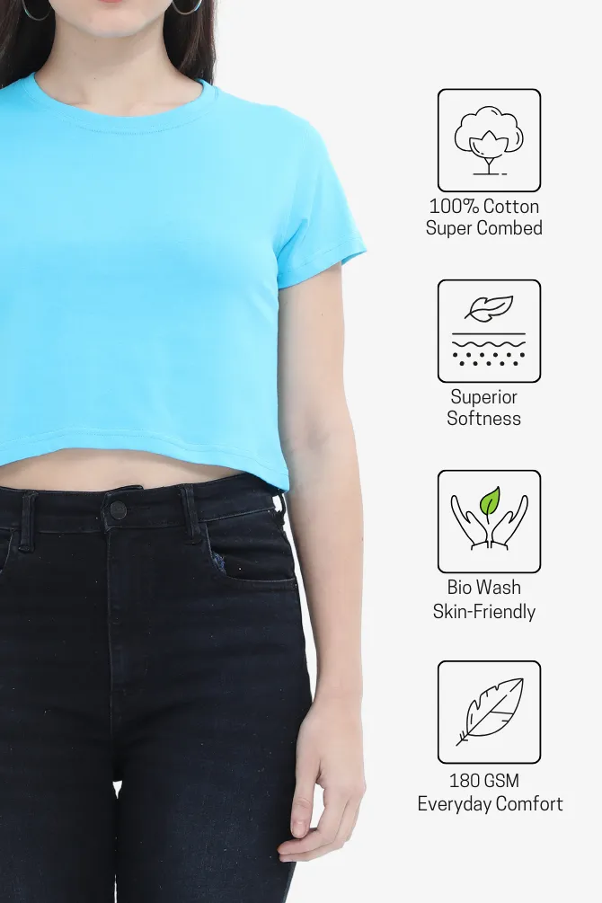 SkyBlue Crop Tops for women