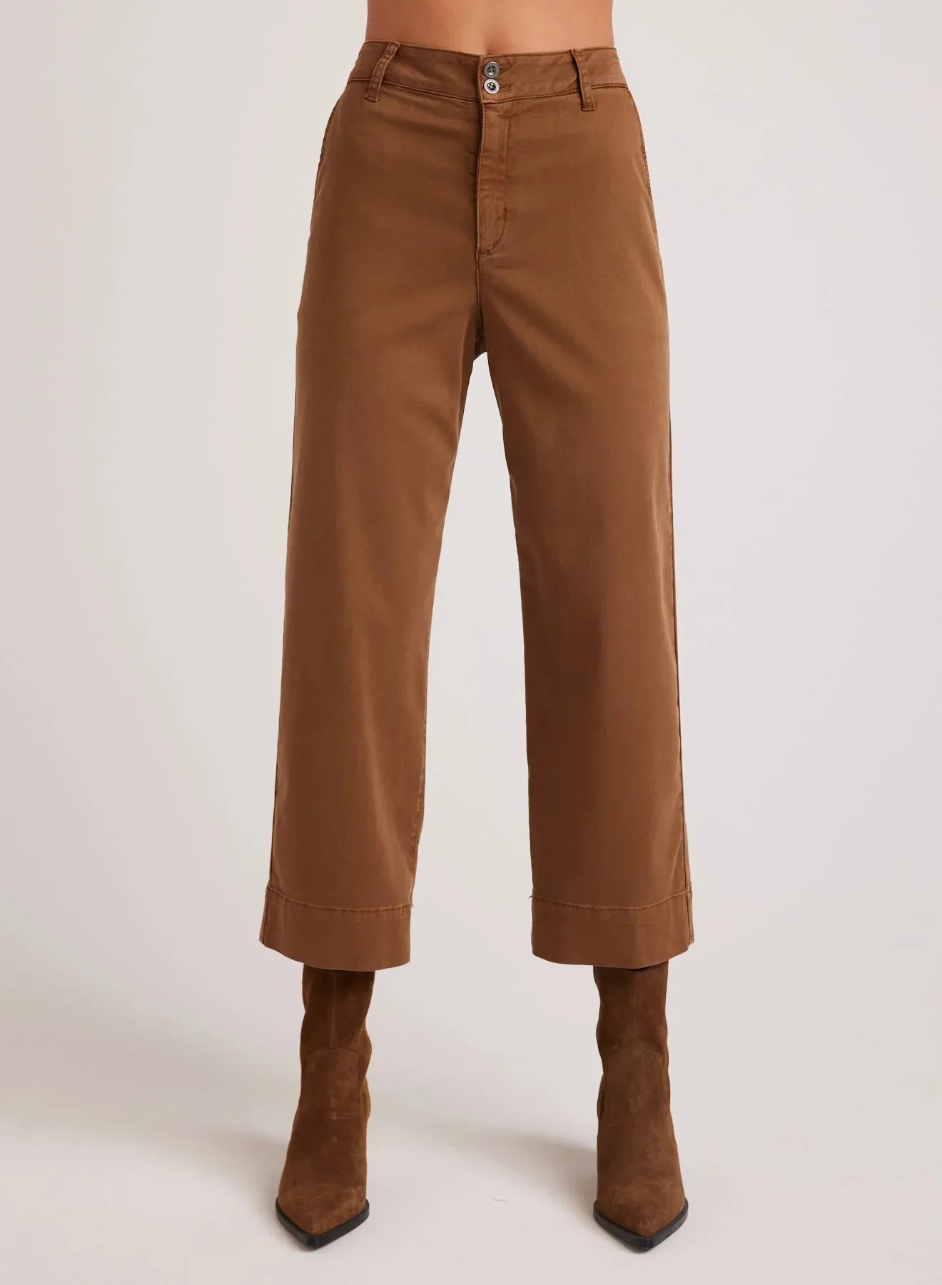 Sofia Wide Leg Crop - Spiced Brown