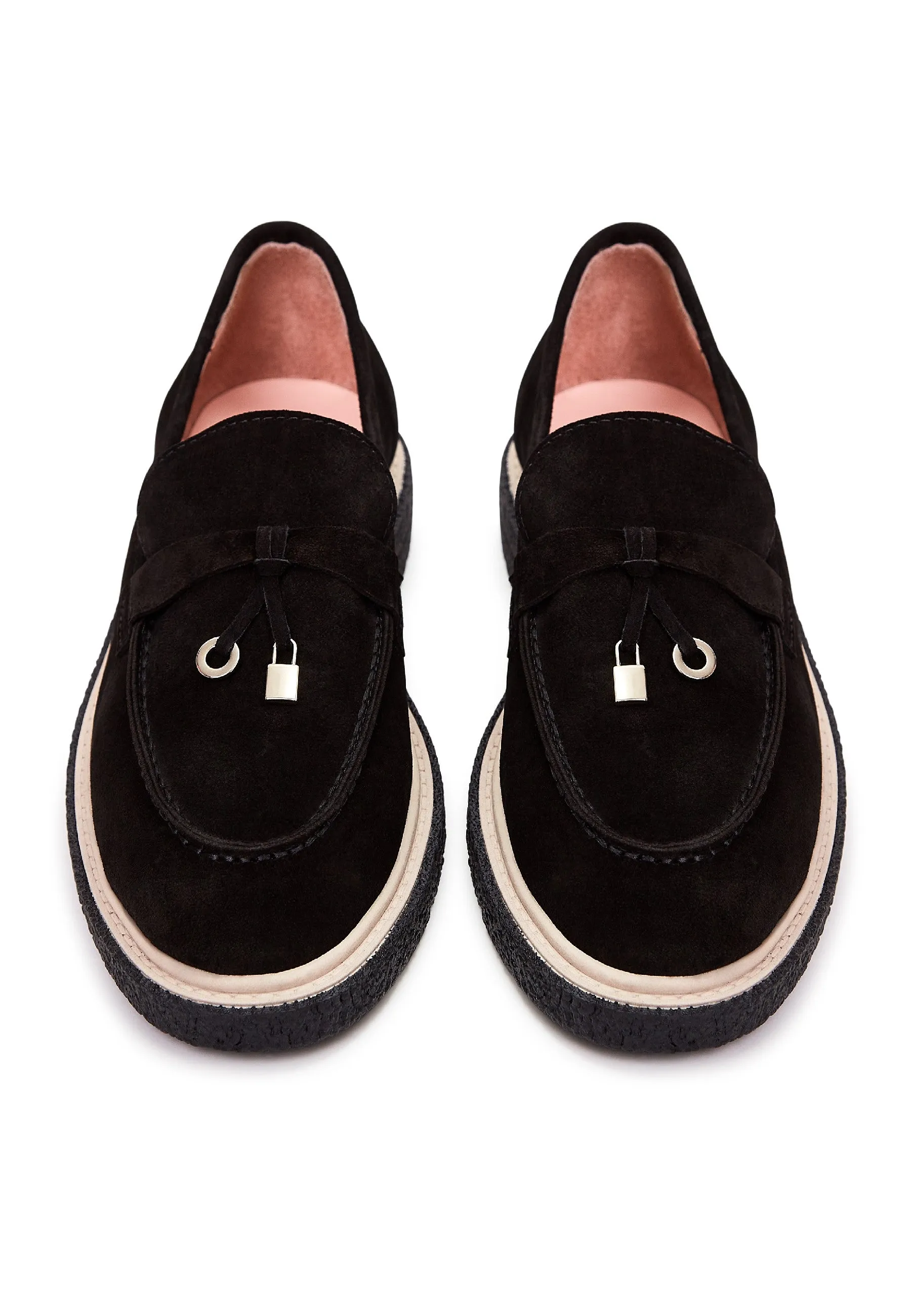 Suede Slip-On Loafers - Black Suede