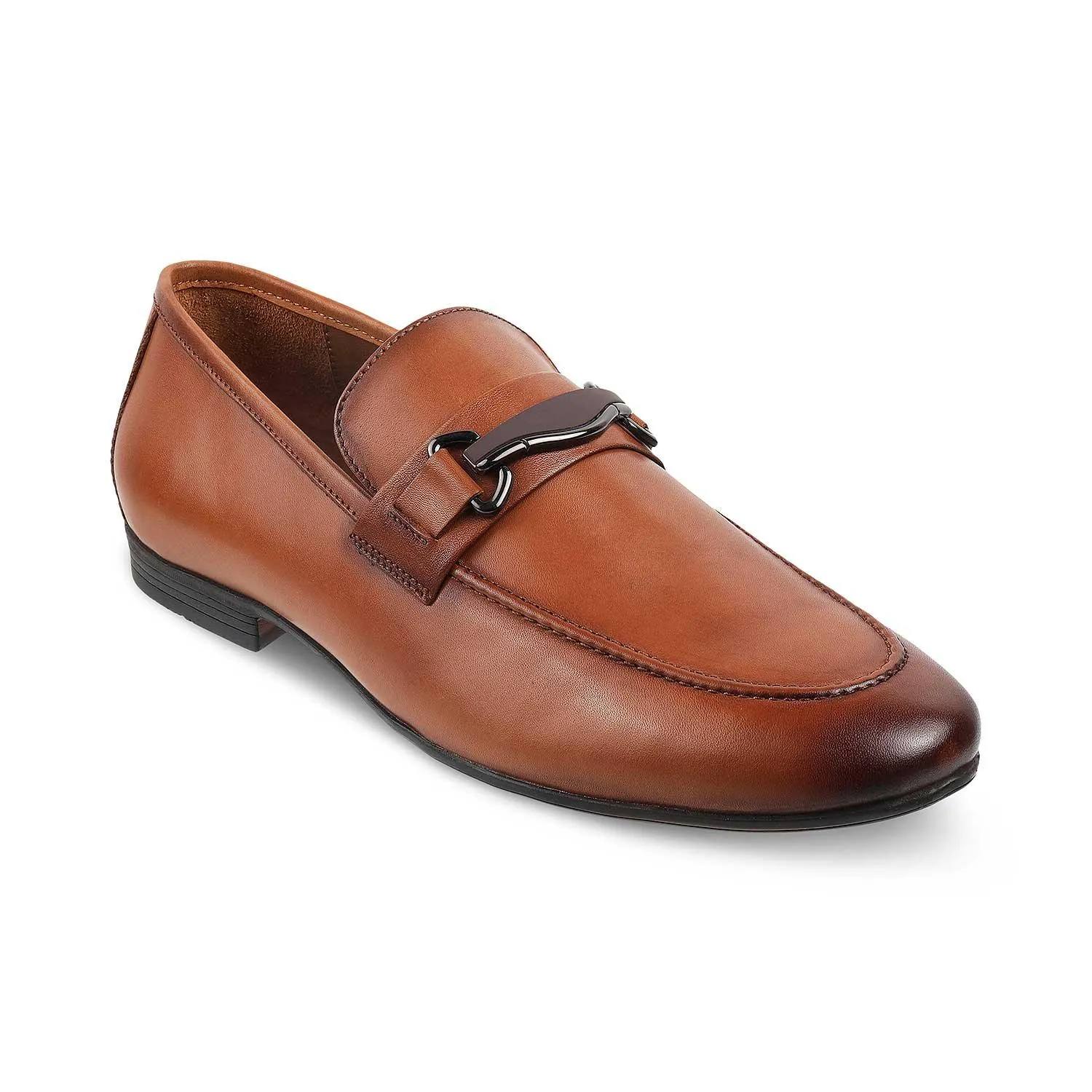 The Regamo Tan Men's Leather Loafers Tresmode