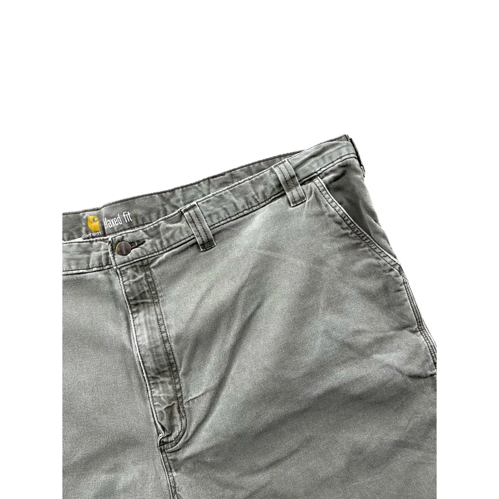 Vintage Carhartt Light Gray Relaxed Fit Utility Cargo Shorts