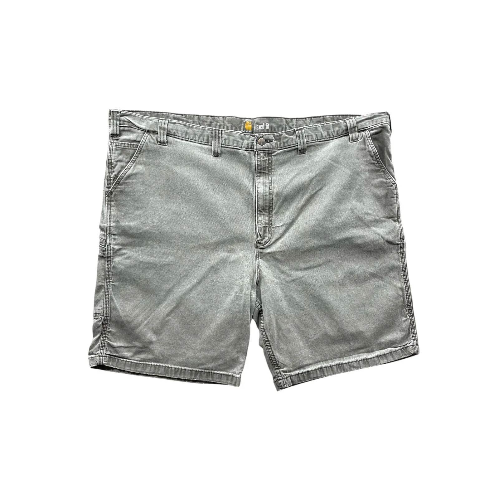 Vintage Carhartt Light Gray Relaxed Fit Utility Cargo Shorts