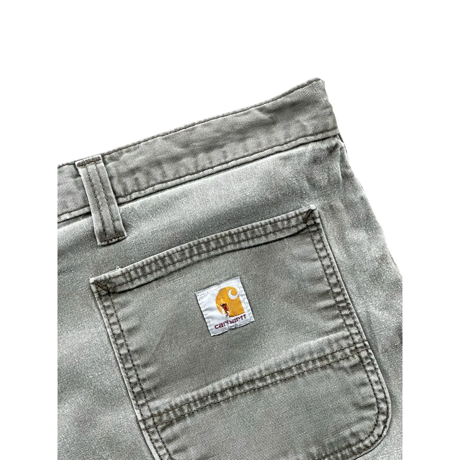 Vintage Carhartt Light Gray Relaxed Fit Utility Cargo Shorts