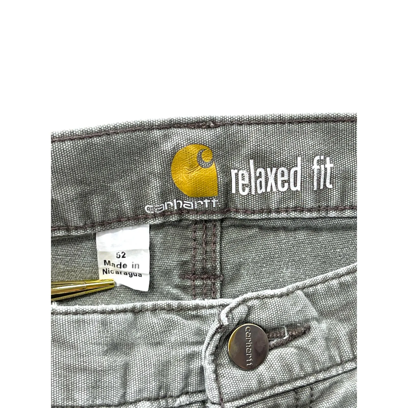 Vintage Carhartt Light Gray Relaxed Fit Utility Cargo Shorts