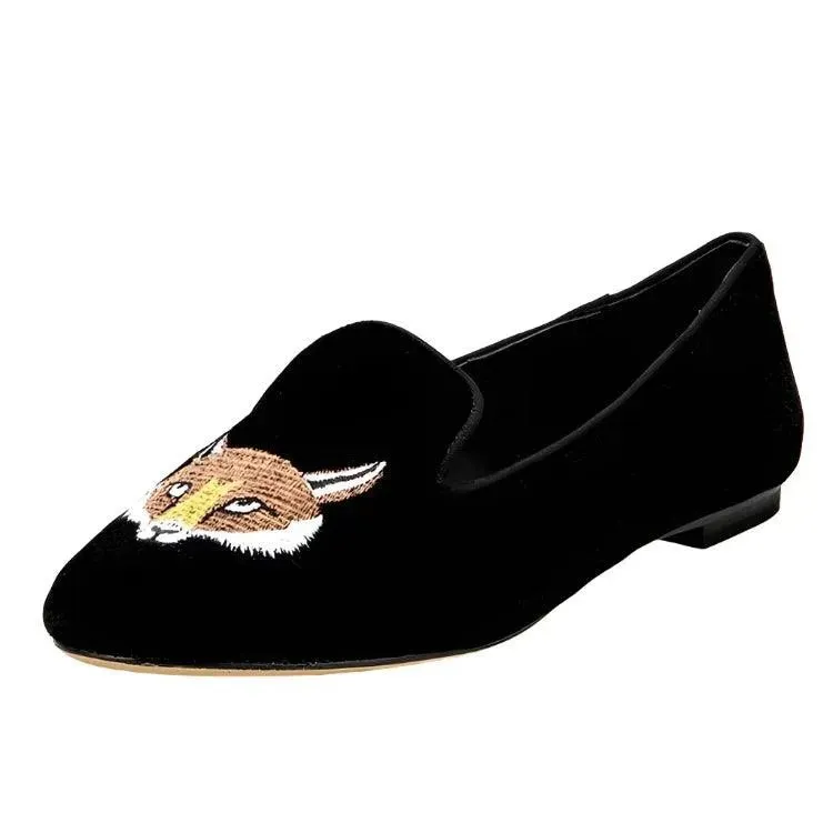 Vixen Velvet Embroidered Women's Loafers