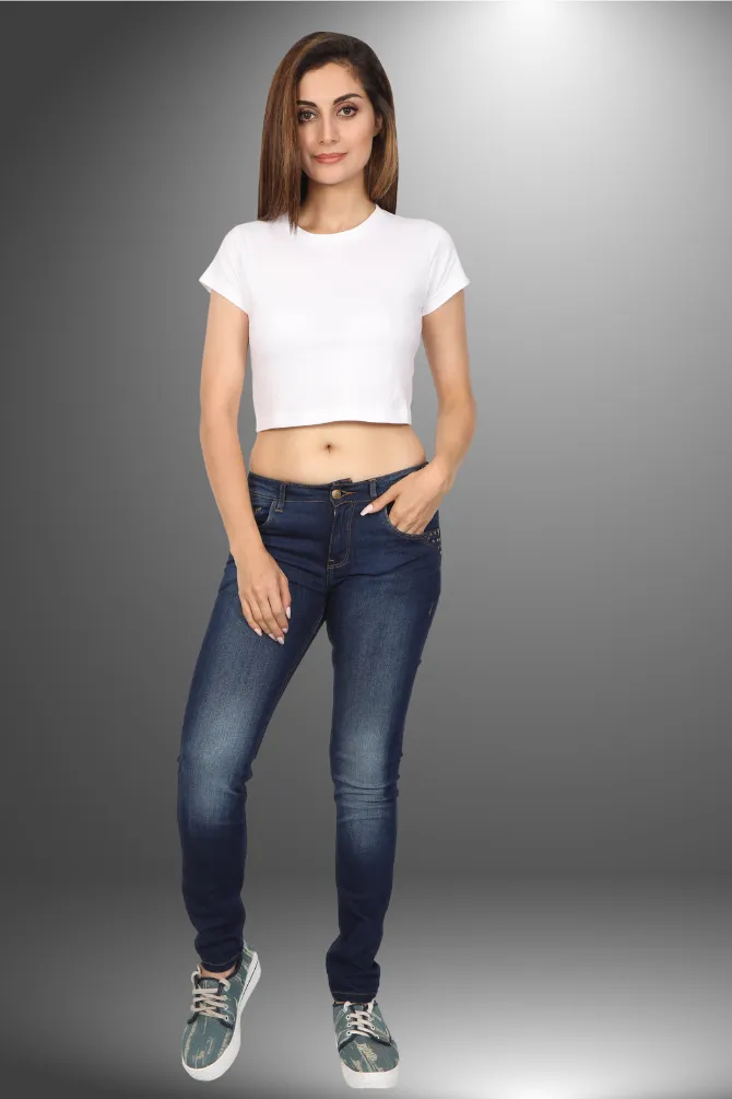 White Crop Tops for women